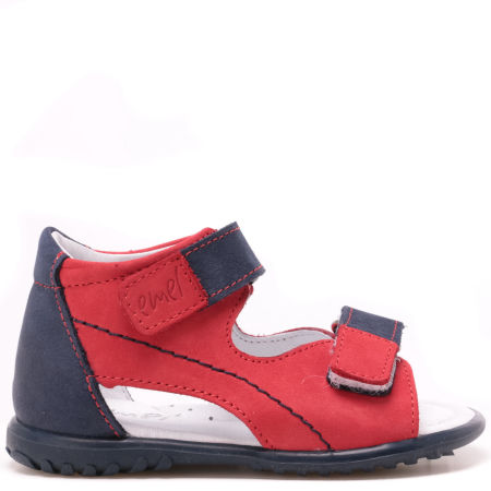 Malibu Roczki® czerwone sandały dziecięce ze skóry naturalnej